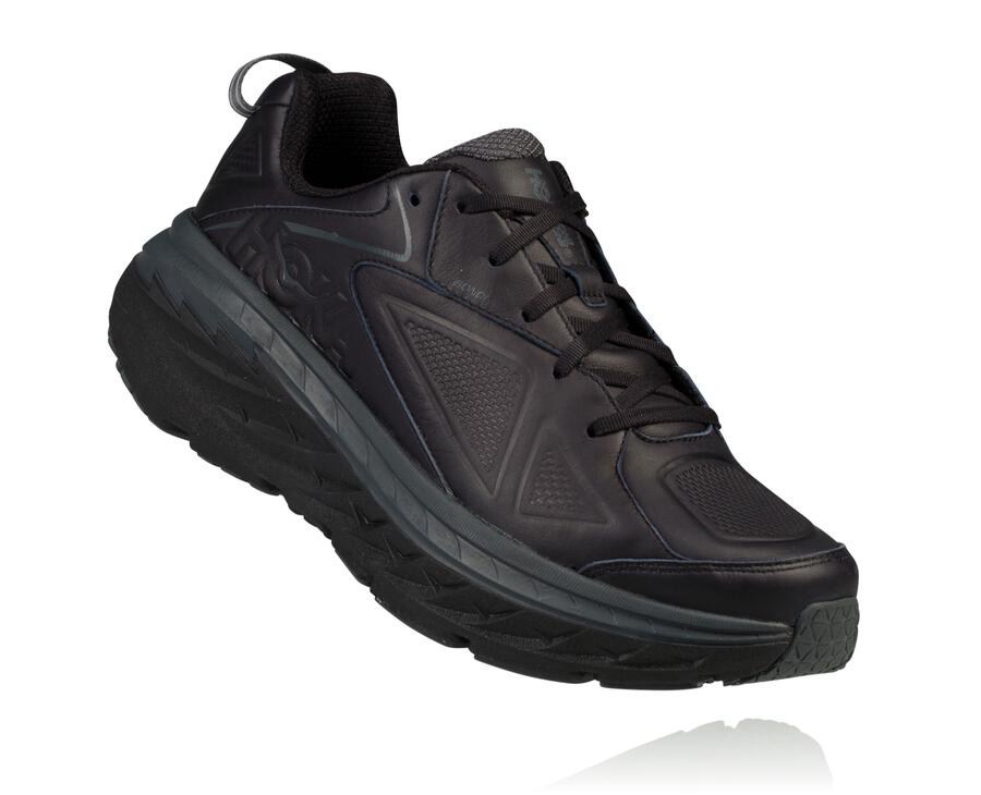 Tenis Hoka One One Hombre Negros - Bondi Cuero - BLJV60731